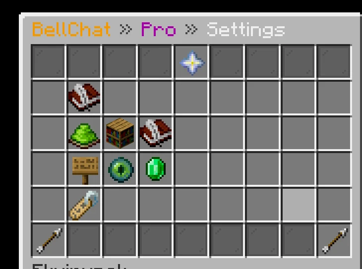 BellChat Pro settings panel