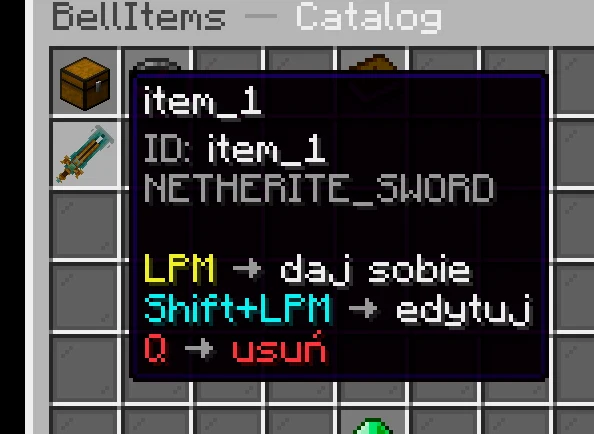Catalog tooltip