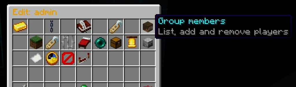 Edit admin group